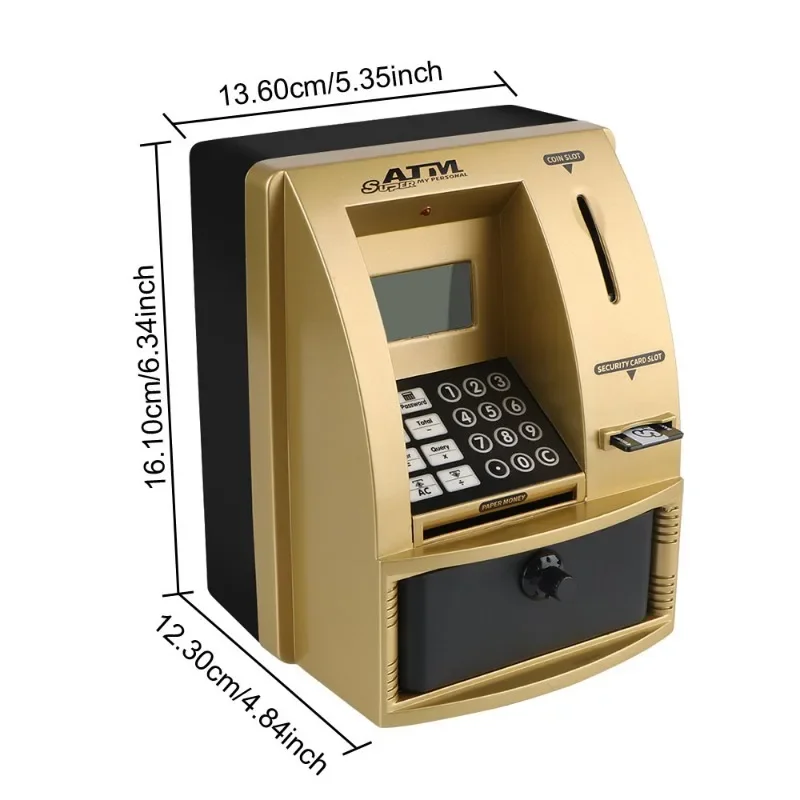 Hohe Simulation Kinder Passwort Sparschwein elektronisches Sparschwein automatische Banknoten lagerung atm Bank sicheres Geburtstags geschenk