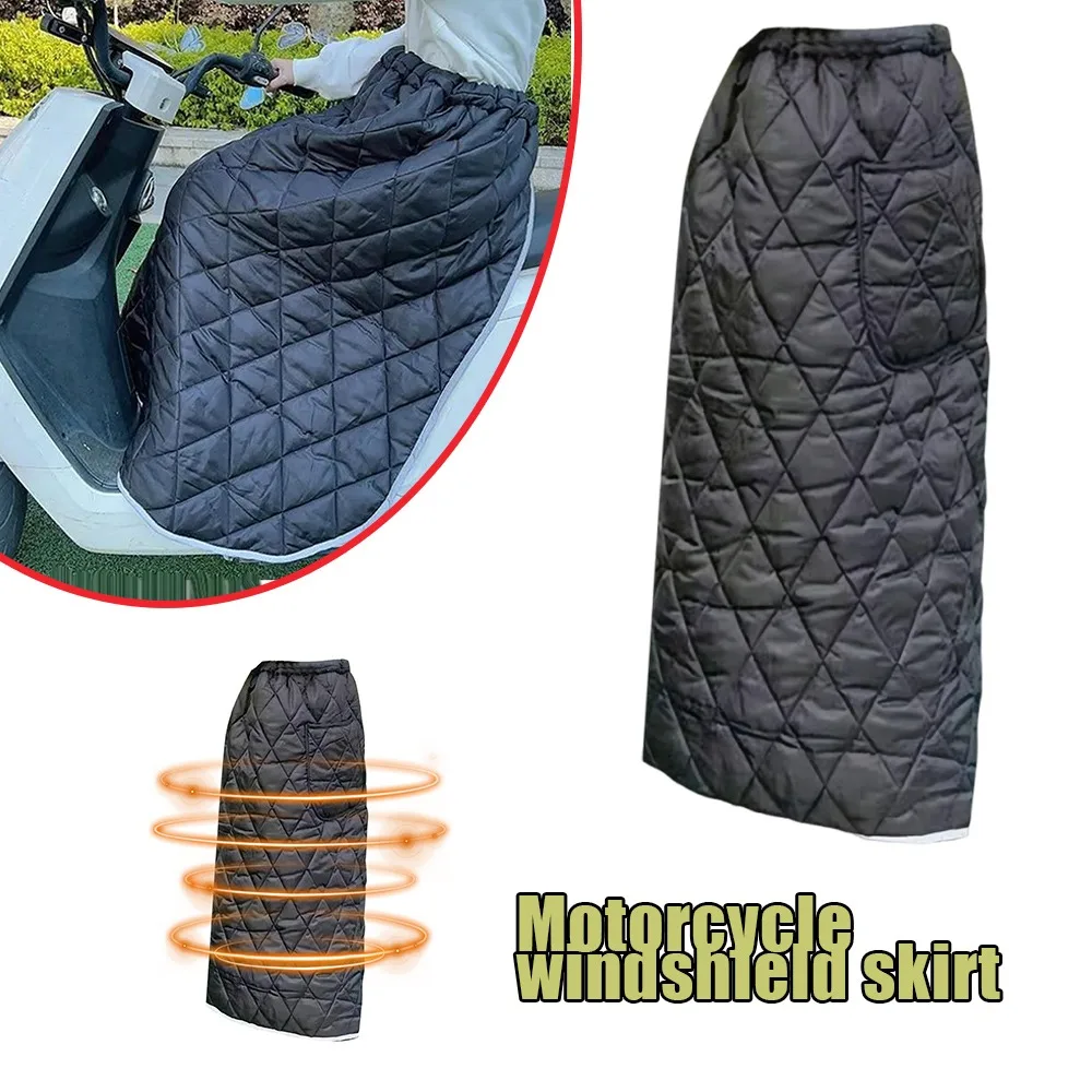 غطاء ساق سكوتر غطاء مقعد دراجة نارية شتوي مقاوم للرياح مريلة دافئة مناسبة لركوب الخيل في الهواء الطلق مريلة دافئة وباردة