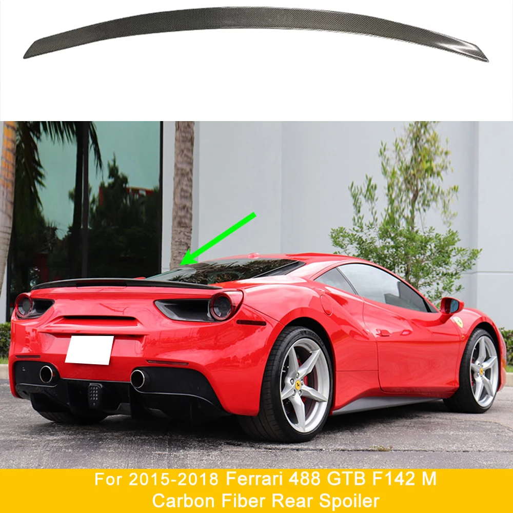 

Подходит для Ferrari 488 GTB F142M 2015-2018, материал из углеродного волокна, задний спойлер, спойлер багажника, аэродинамические аксессуары, комплект кузова