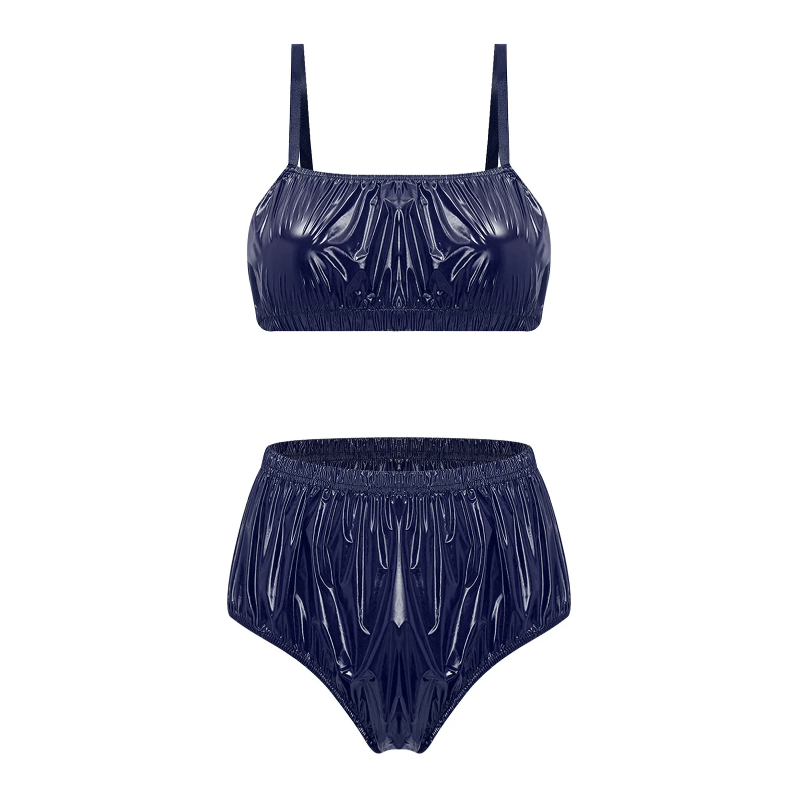 

Женский пляжный купальник из двух частей с регулируемыми бретелями, беспроводным бюстгальтером и эластичной лентой снизу для ночного отдыха и плавания