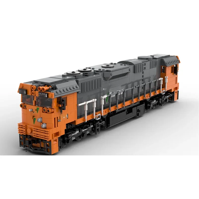Model samochodu miejskiego MOC Klocki konstrukcyjne Pomarańczowy VLine Klasa N Pociągi Technologia modułowa Prezenty Świąteczne Zestaw do składania Zabawki dla dzieci