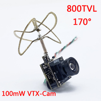 High Definition EWRF 800TVL FOV 170 Degree 5.8Ghz 40CH Mini FPV Camera AIO 100mW Transmitter For RC FPV Mini Drone support SBUS