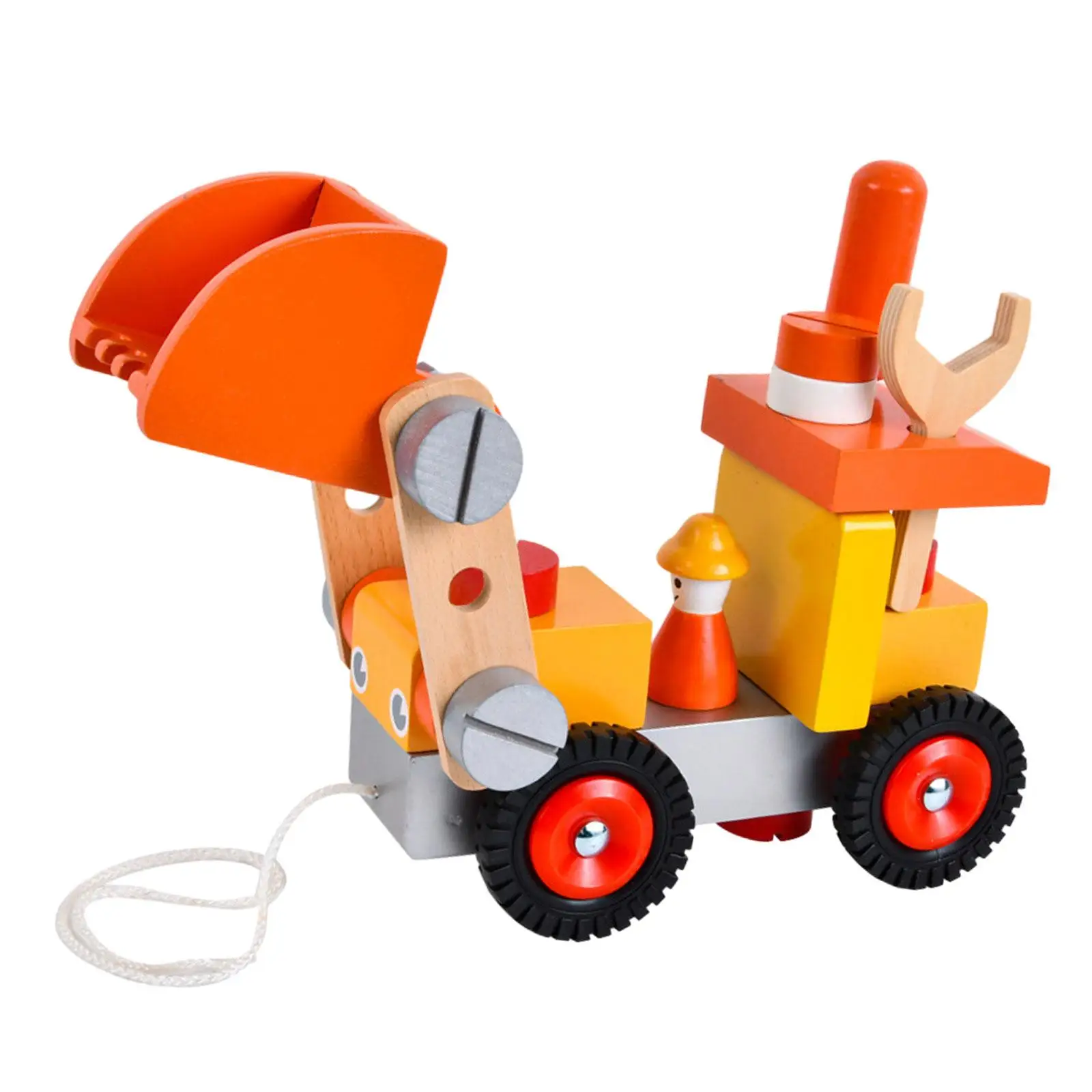 Disassembly Assembly Nut Car Portable Engineering Building Truck for Outdoor Preschool Indoor Education Learning Role Play