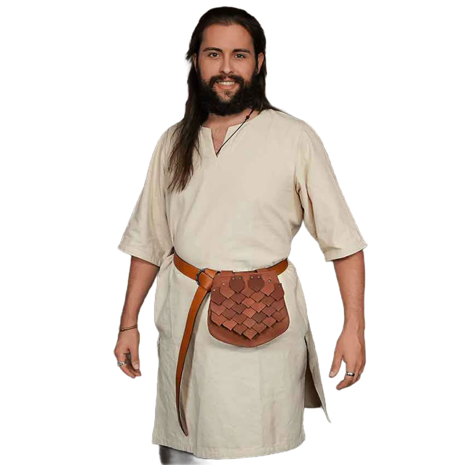 Bolsa de cinturón renacentista, riñonera medieval de piel sintética, accesorios de disfraz LARP para hombres y mujeres