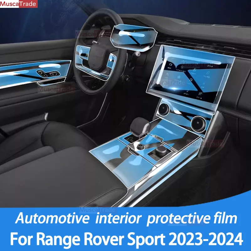 

For Range Rover Sport 2023-2024Car Interior center console Anti-scratch TPU transparent protective film Shift position Piano PPF