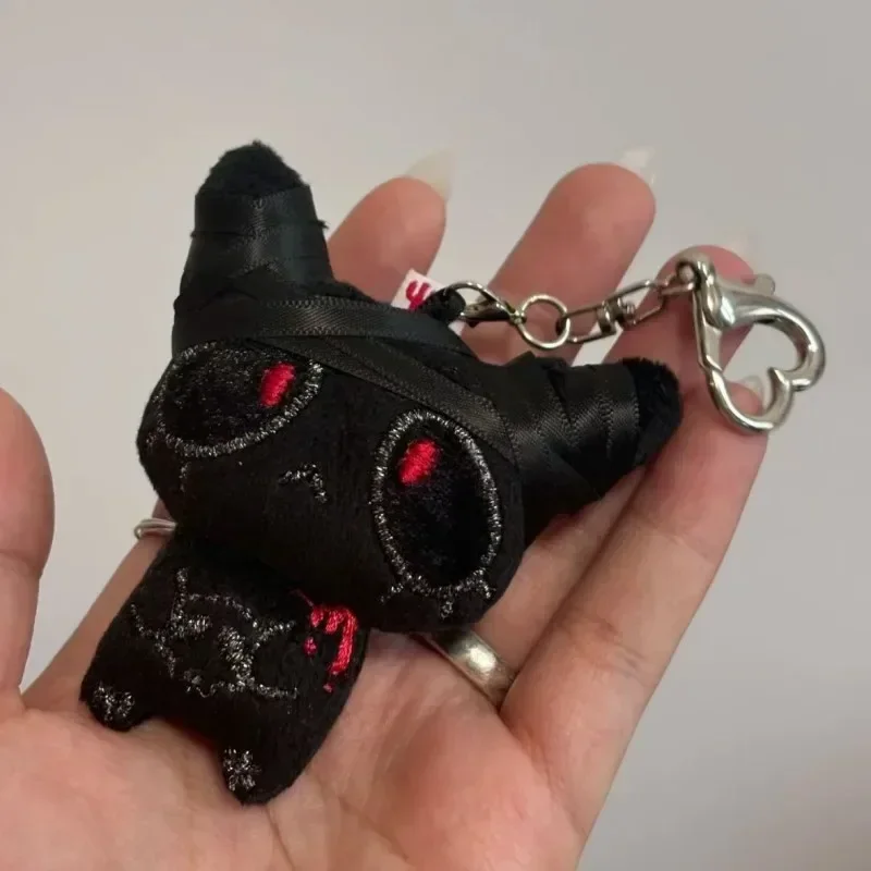 Halloween Horror Plush Keychain Creepy Bloody Monster Doll Goth Bag Charm Scary Accessories for Backpack Cosplay Party Decor