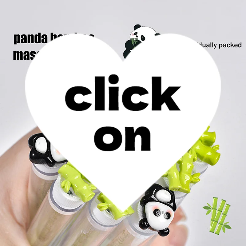 1/2/5 pezzi carino panda bambù spazzola per ciglia tubi con cristallo ciglia mascara bacchette pettine per sopracciglia bobine applicatori strumenti di trucco