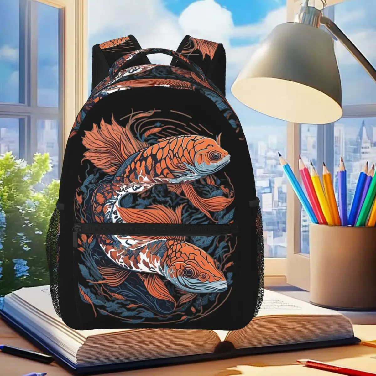 

Рюкзак Fantasy Fish, морских водорослей, студенческая сумка для книг для мальчиков и девочек, детская школьная сумка, сумки на плечо для ноутбука для мужчин и женщин