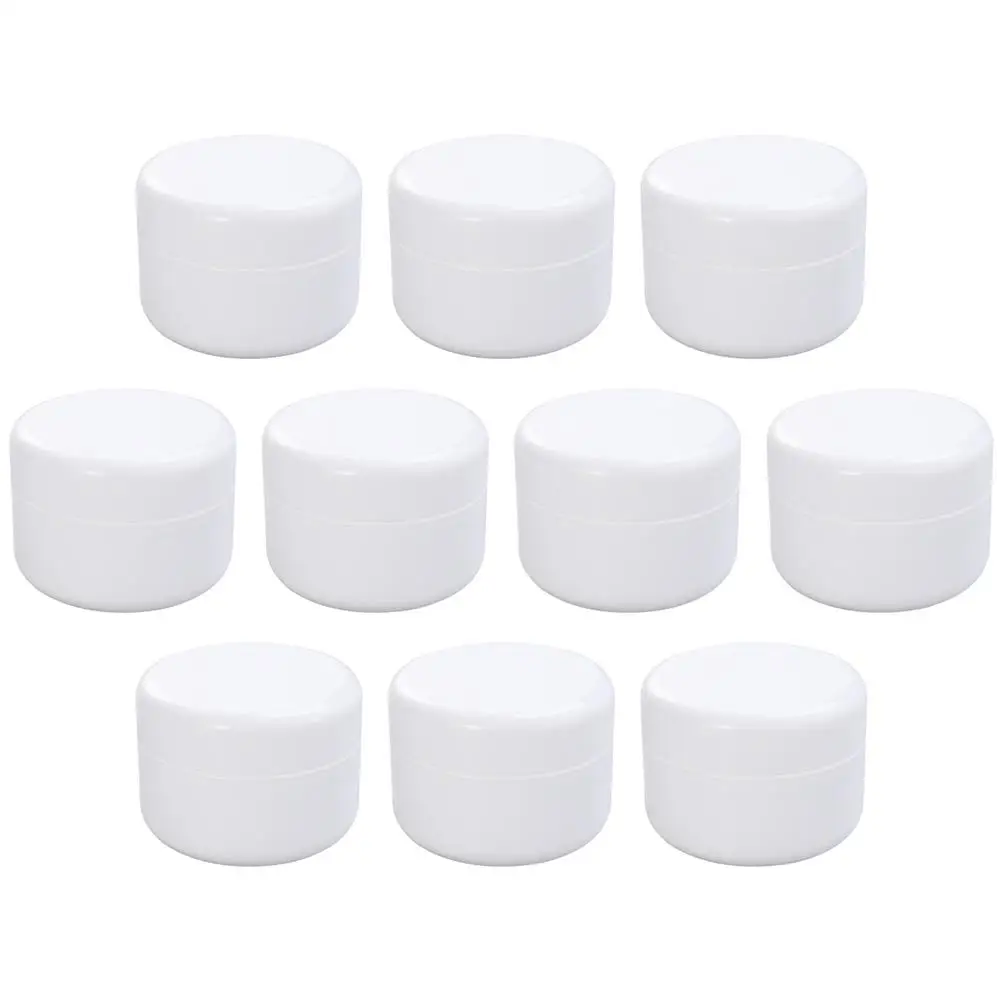 

10 Pcs Jars Cream Containers Plastic Storage Dispensers Shampoo Lotion PP Material Practical Durable Portable Travel