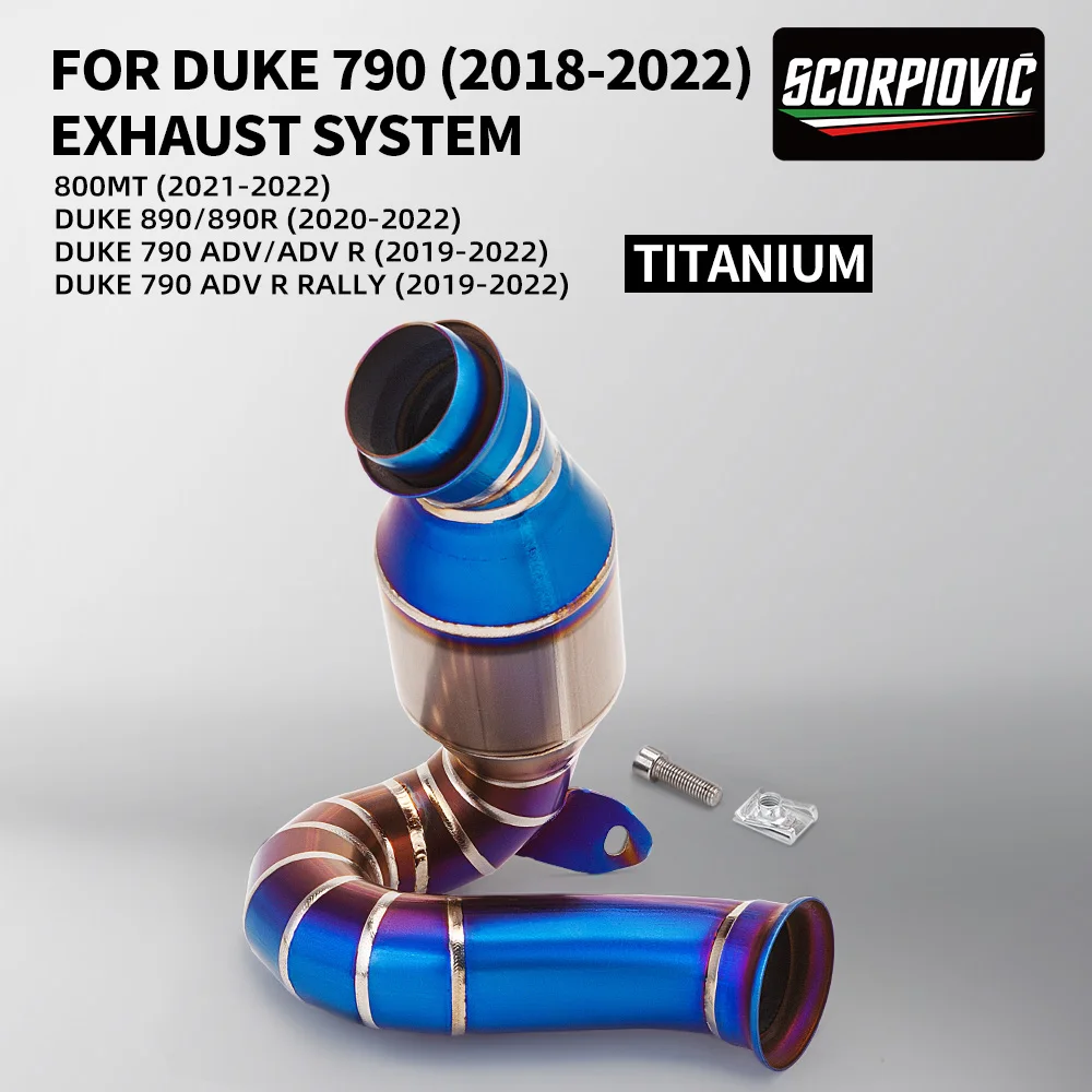 

Motorcycle Middle Link Pipe Exhaust Pipe For Duke790 Duke890 800 MT Moto Escape Stainless