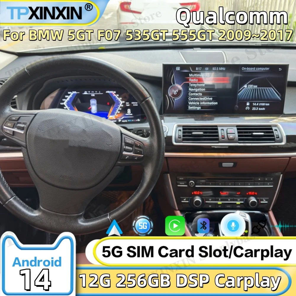 CCC CIC NBT EVO HD Android 14 для BMW 5GT F07 535GT 555GT 2009 ~ 2017, автомобильный радиоприемник, мультимедийный плеер, GPS-навигация, головное устройство