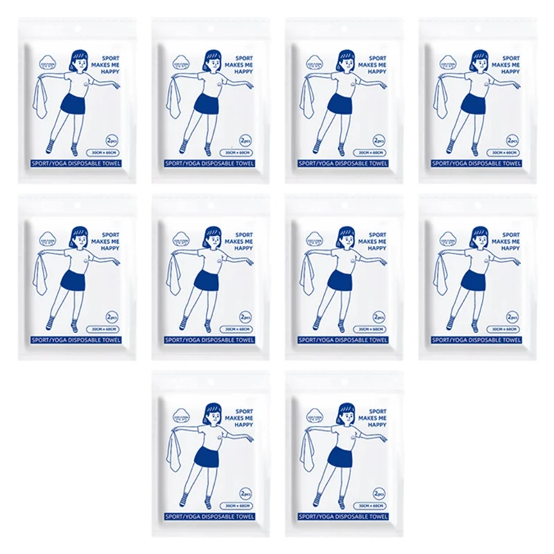 20 pièces serviettes jetables voyage serviette à séchage rapide voyage voyage essentiel douche serviettes lavables facile à utiliser blanc