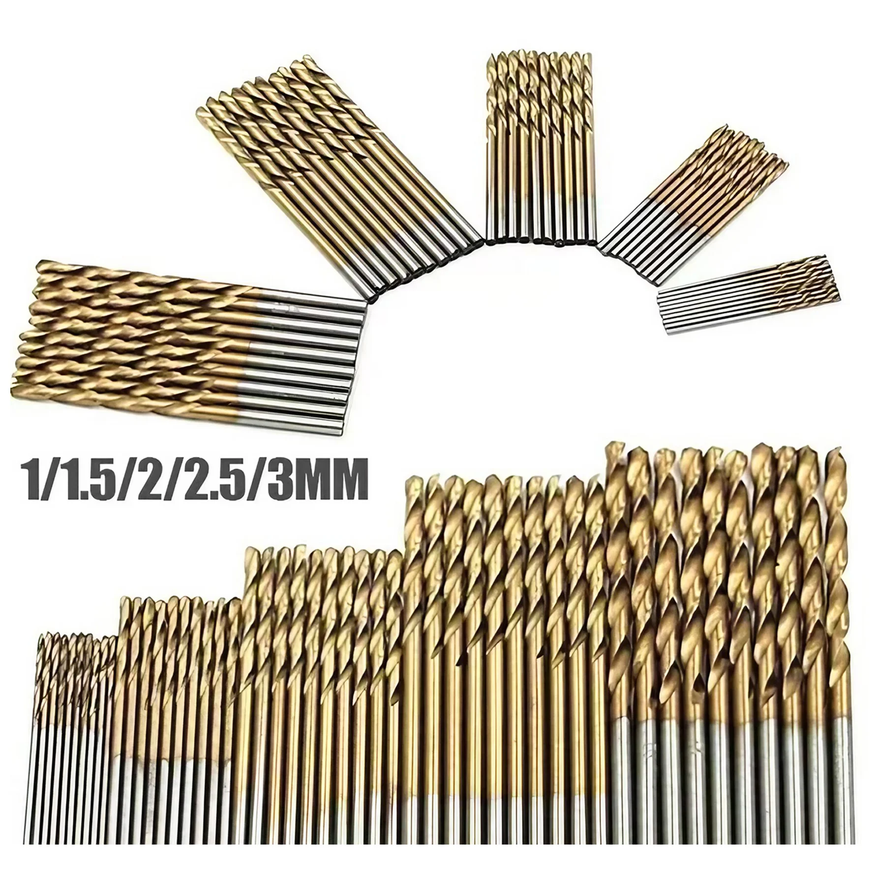 

Высокоскоростные стальные спиральные сверла STONEGO, 50 шт., набор инструментов для развертки металла, диаметр 1,0-3,0 мм, для резки, сверления, полировки