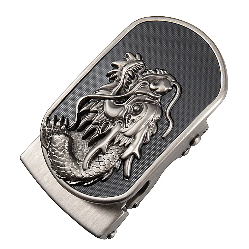 Luxury Brand Automatic Belt Buckle for 3.5cm Width Men Ratchet Belt Dragon Crocodile Horse Alloy Buckle Belt DIY Accessories