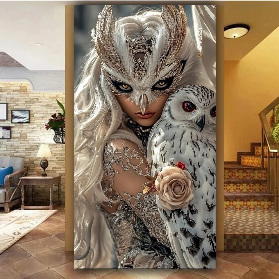 

DIY алмазная живопись Орел Королева и Сова ювелирные изделия вышивка крестиком полный круглый алмаз искусство хрустальная мозаика портрет домашний декор