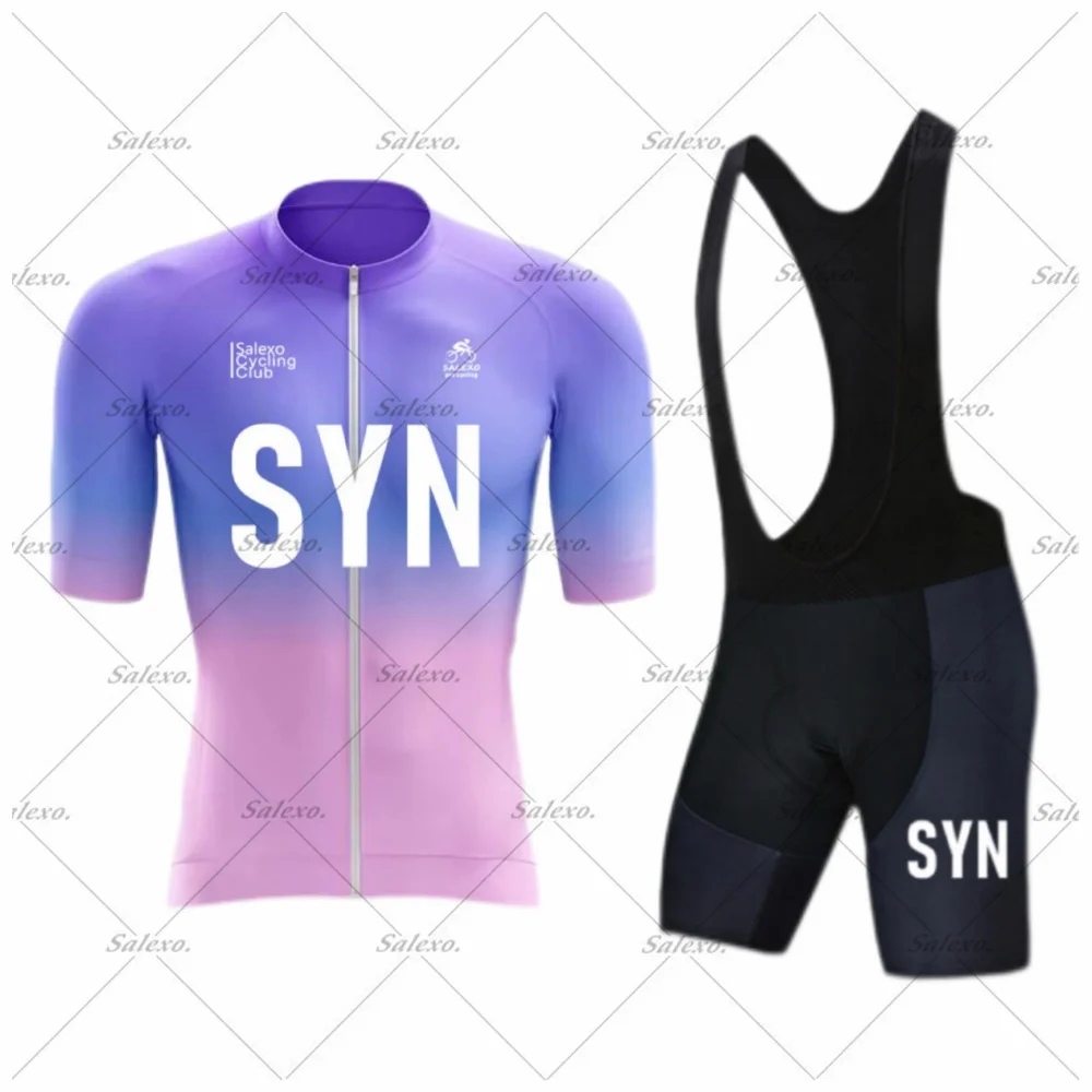 

Мужской комплект Джерси Team SYN с градиентом 2025 года, летняя одежда для велоспорта, рубашка для шоссейных гонок, велосипедный костюм, шорты для горного велосипеда, спортивные шорты