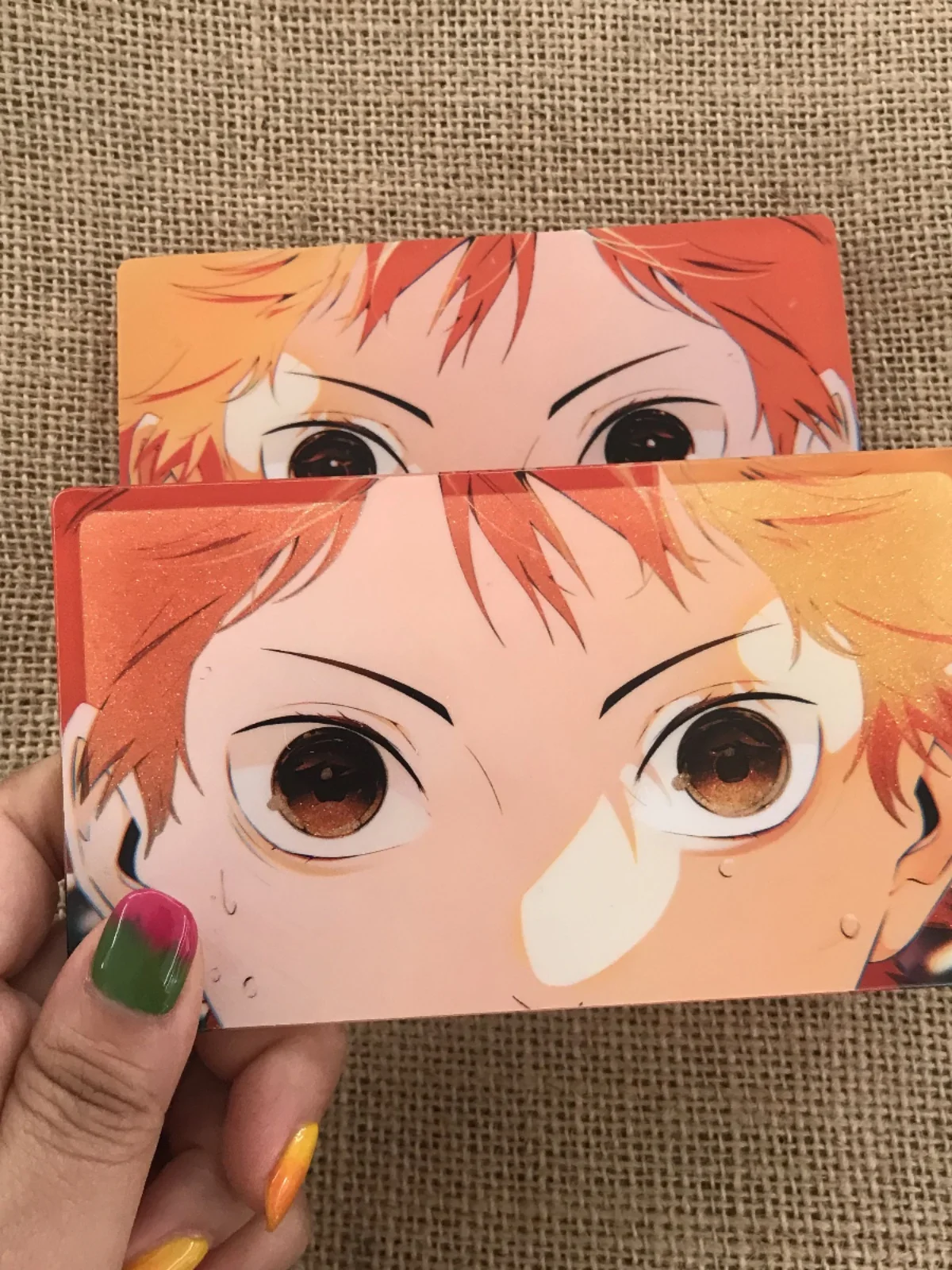 Anime haikyuu!!! Shoyo Hinata Cosplay Colorido Janela Placa, Movediça Mahjong, Acrílico Desktop Ornamento, Individualidade Delicadeza