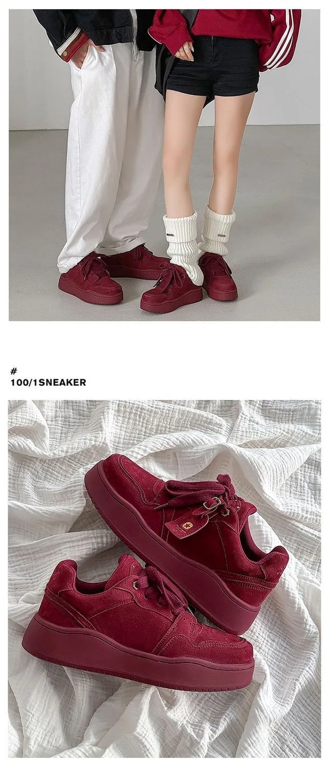 Couple Retro Campus Bread Skate Sneakers Unisex New Model, Thick Non-slip Durable Soft Sole All-match Daily Casual Sports Shoes