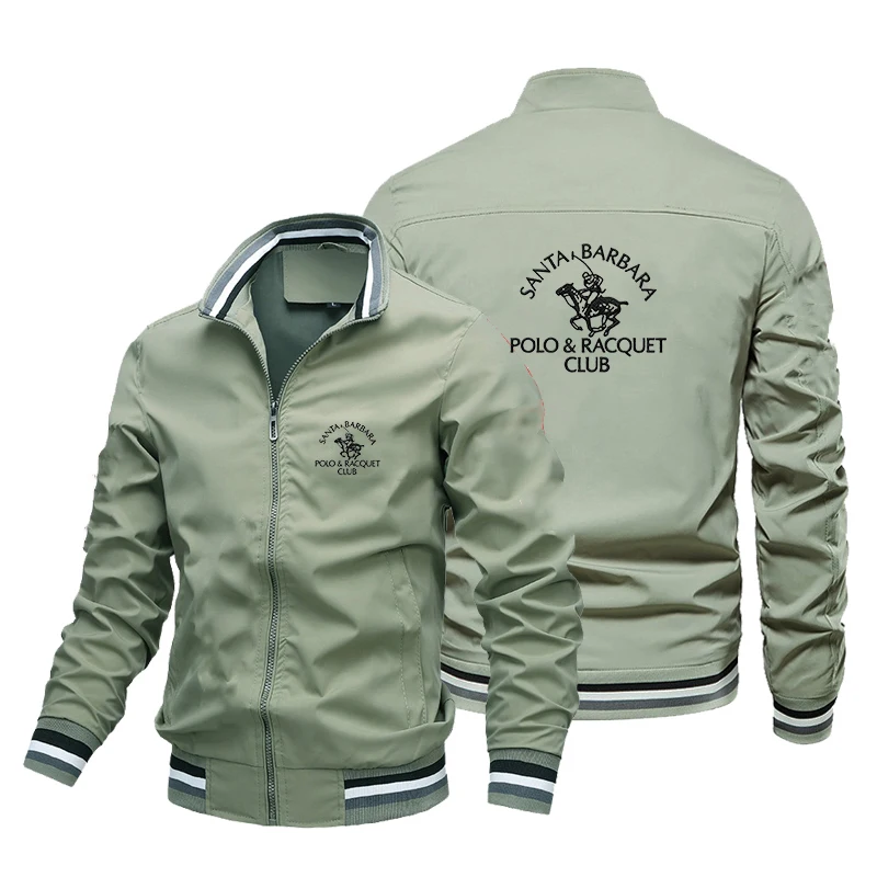 2026Autumn and Winter Men's Stand Collar Casual Zipper Jacket Outdoor Sports Coat Windbreaker Jacke