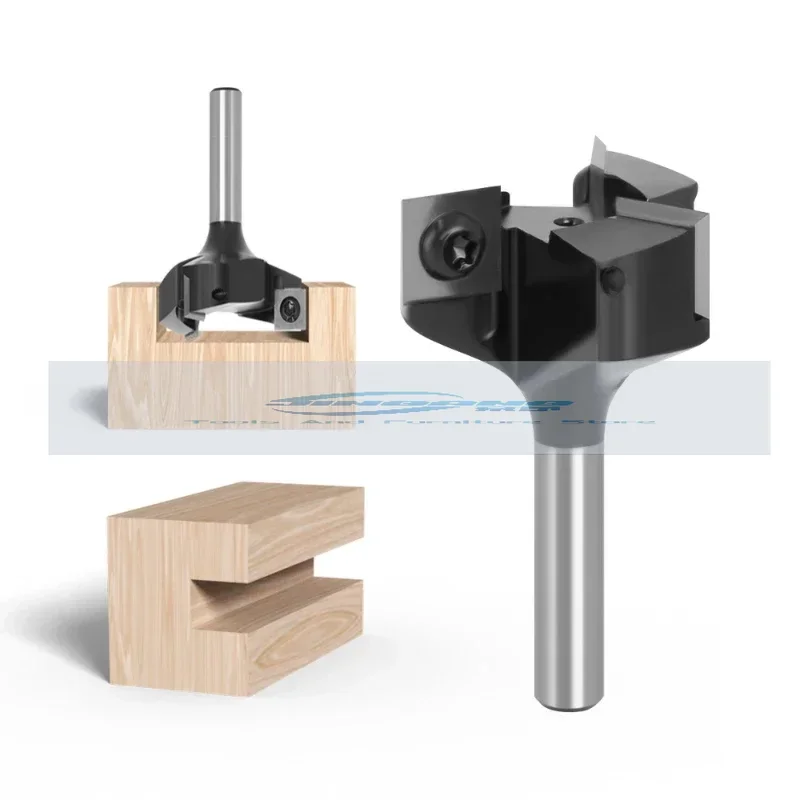 FlutesShank Planing Bits Face Milling Cutter T-style  Spoilboard Surfacing Router Bits