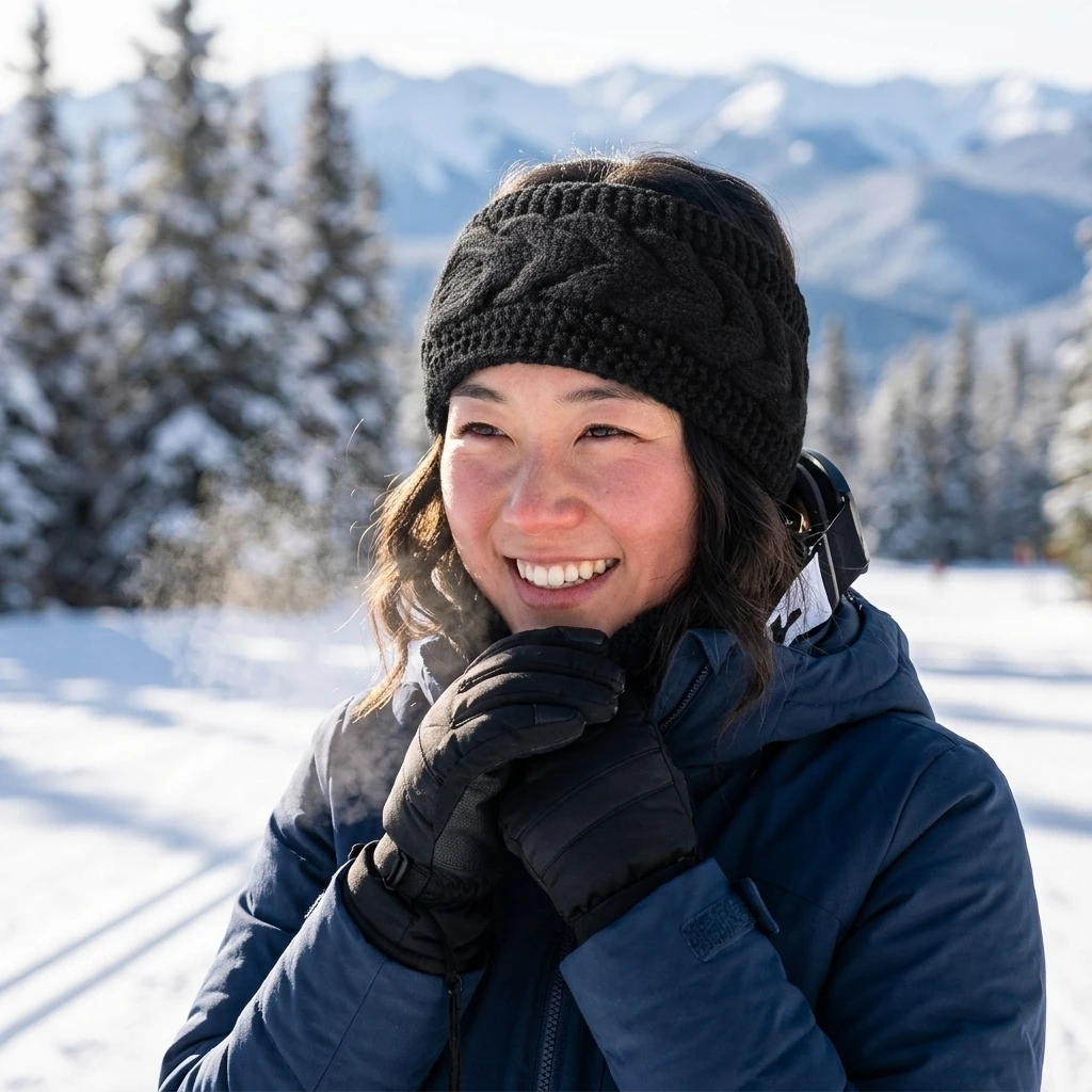 Fleece Ear Warmer Band - Sıcak Kulaklık, Kış Koşusu, Yoga, Günlük