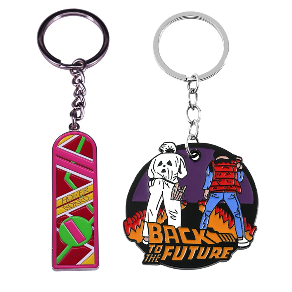 Брелок «Назад в будущее», забавный скейтборд, эмалированный кулон, брелок для ключей, рюкзак, сумка, брелок, подвески для фанатов, подарки Брелок «Назад в будущее», забавный скейтборд, эмалированный кулон, брелок для ключей, рюкзак, сумка, брелок, подвески для фанатов, подарки