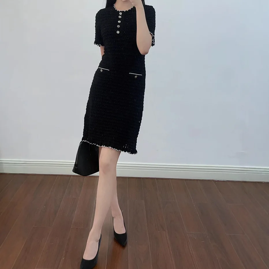 

Весна 2024, ранняя мода, вязаный цвет, Blo ort Dr Ele Sle, женский цвет Svel, поездка на работу, ветер