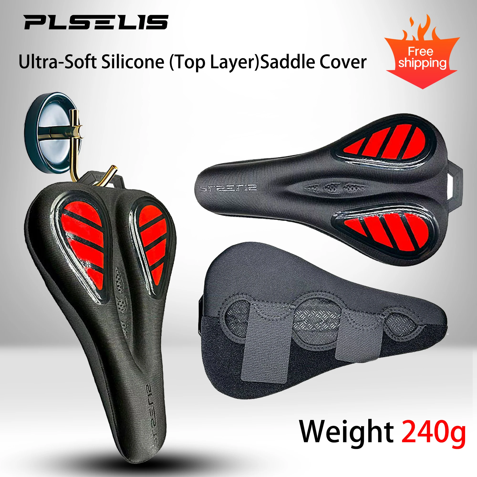 

PLSELIS All-in-One Comfort Seat Cover: High-Rebound, High-Density EVA with Ultra-Soft Silicone for Maximum Shock Absorption.