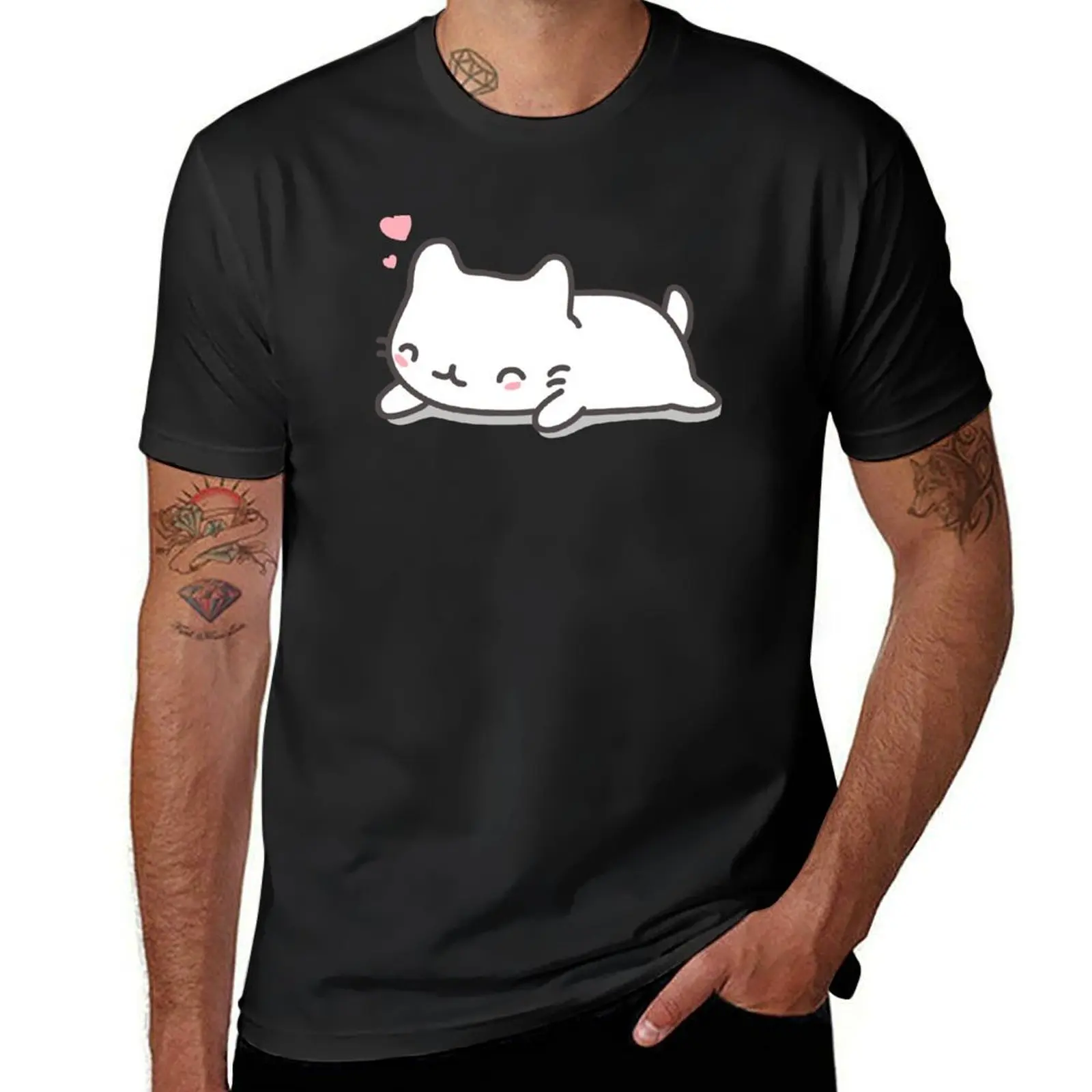 

Cute and Kawaii Cat T-Shirt quick drying animal prinfor boys sports fans mens t shirts