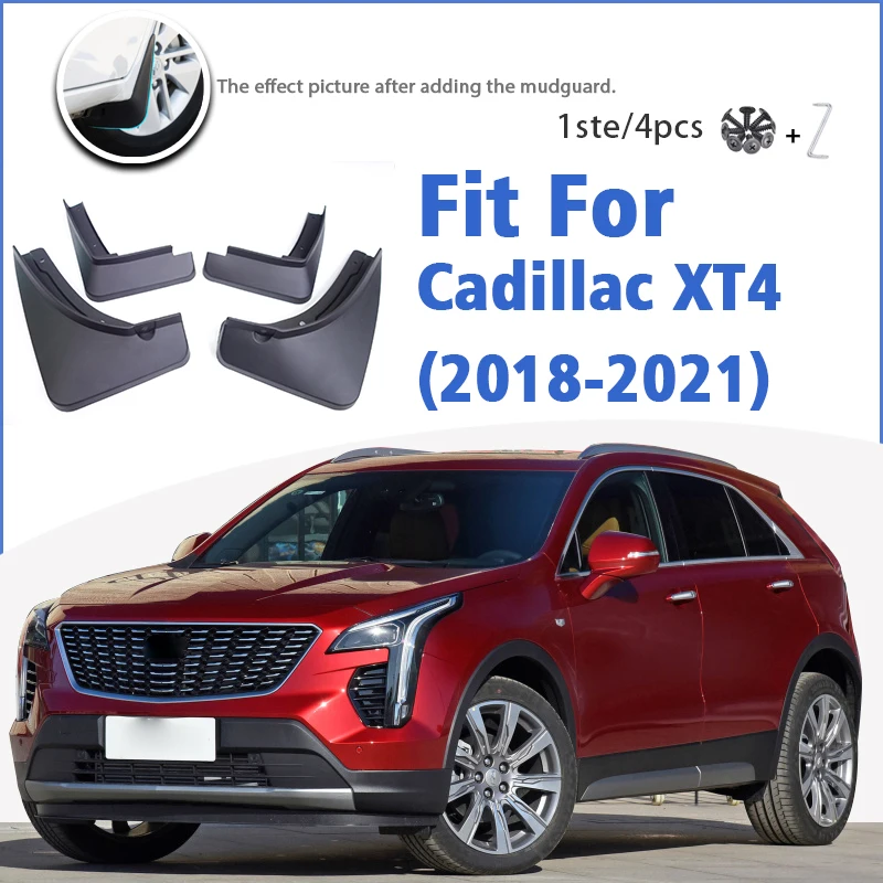 

Mudguard For Cadillac XT4 2018-2021 Front Rear 4pcs Mudflaps Mudguards Car Accessories Auto Styline Splash Guard Fender