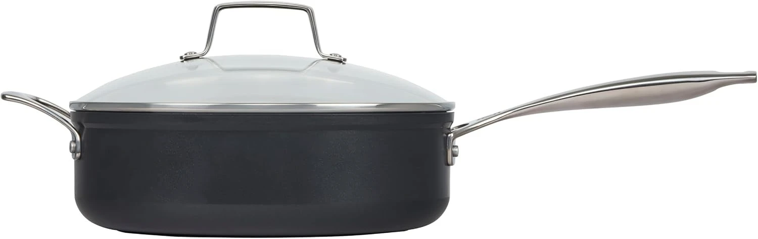 Non-stick Ceramic Sauté Pan with Glass Lid