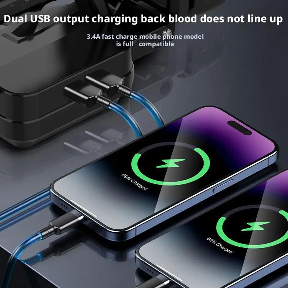 LED ضوء العمل لماكيتا 18 فولت بطارية مصباح يدوي المحمولة الأضواء الكاشفة بطاريات لاسلكية مصباح USB شحن ميناء للخارجية جديد #6