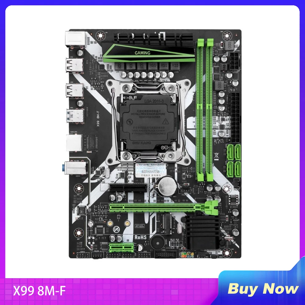 HUANANZHI 데스크탑 마더보드, 인텔 XEON E5 X99 LGA2011-3, 모든 시리즈 DDR4, USB3.0 SATA, X99 8M-F 