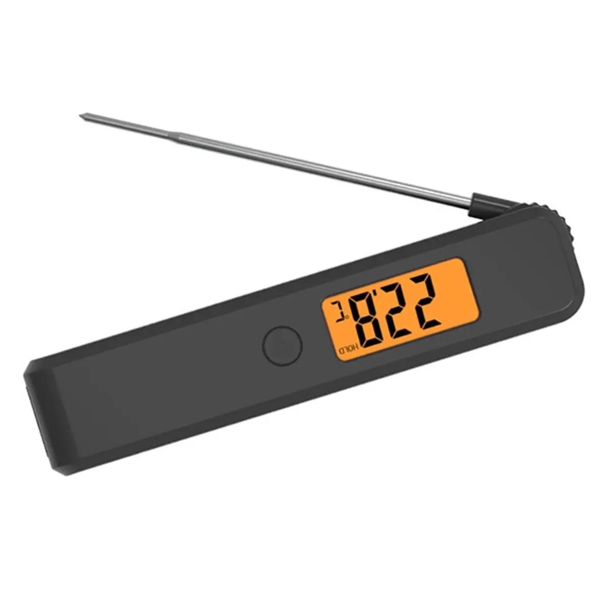 Digital Food Thermometer for Cooking, BBQ, and Baking with Foldable Stainless Steel Probe