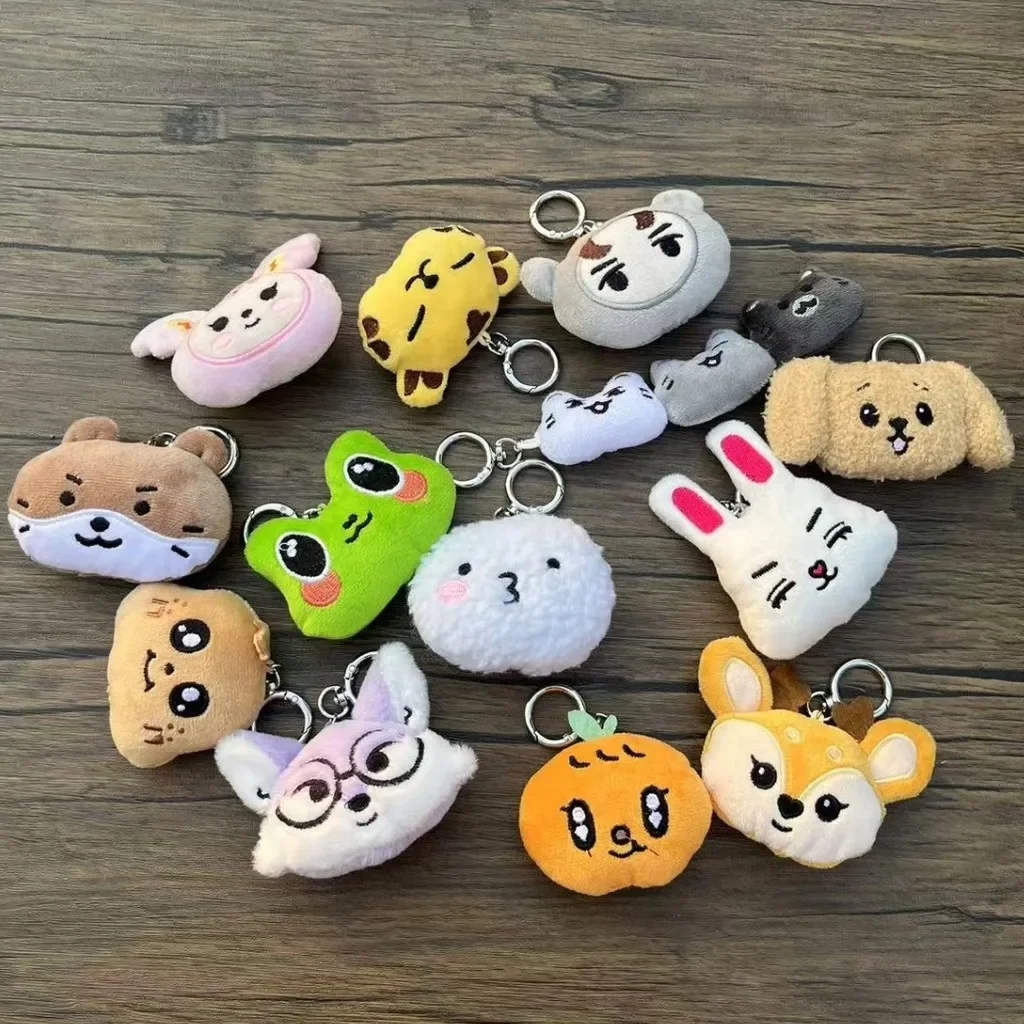 Kpop Plush Keyring Miniteen Face Charm Keychains Collectibles JEONGHAN WONWOO Idol Bag Pendant Kids Gift