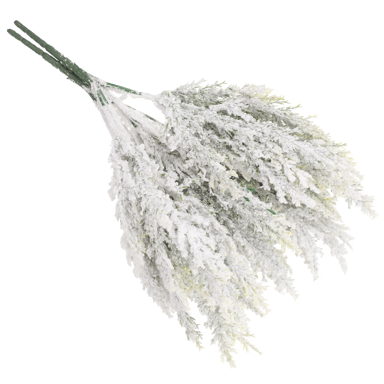 

2pcs Artificial Branches Faux Snowy Cedar Fake Needles Stems For Christmas Holiday Wreath Garland Centerpiece Xmas Decorative