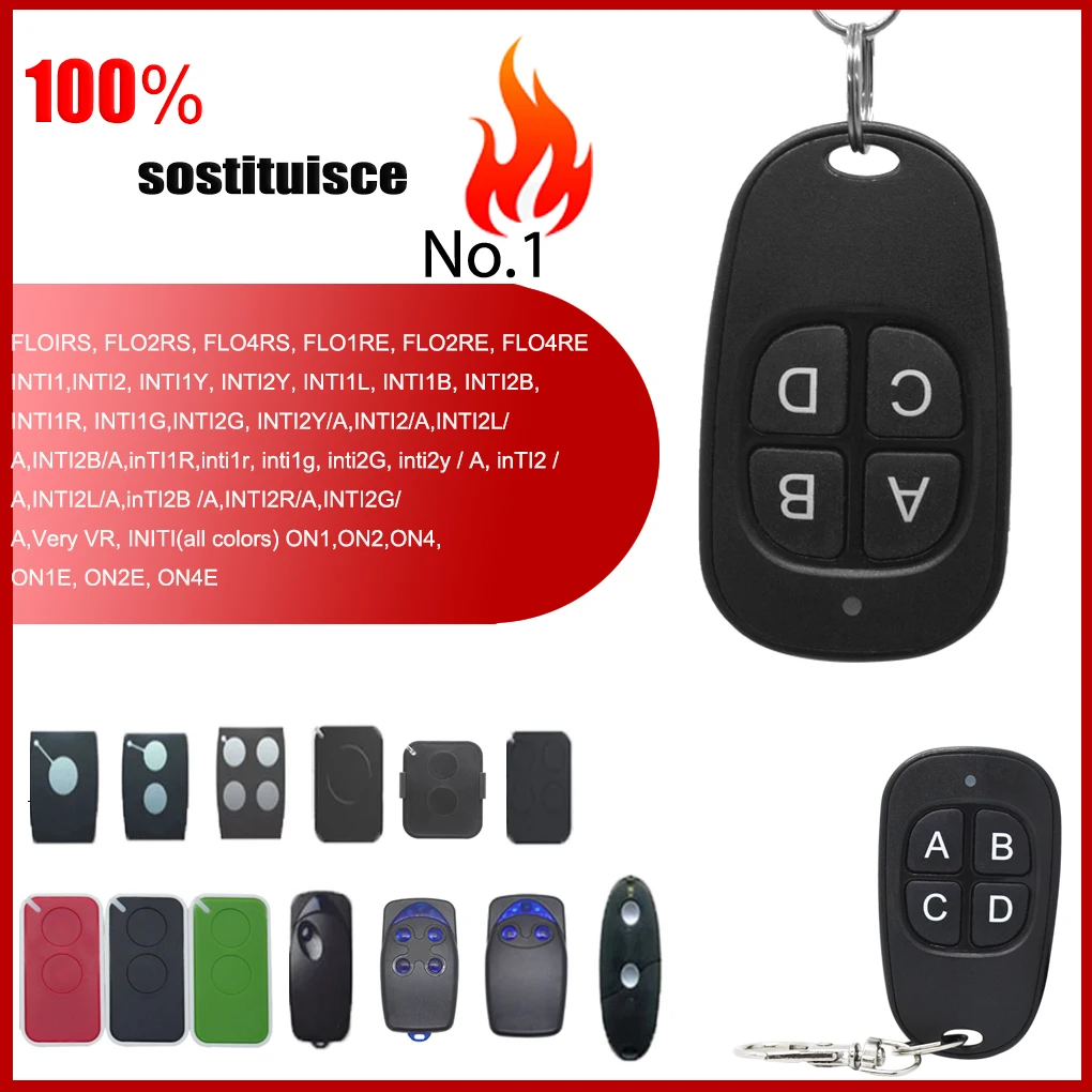 

433MHz rolling Compatible products FLO1R-S, FLO2R-S, FLO4R-S, ON1, ON2, ON4, ON1E, Wireless remote Control switch Key Garage