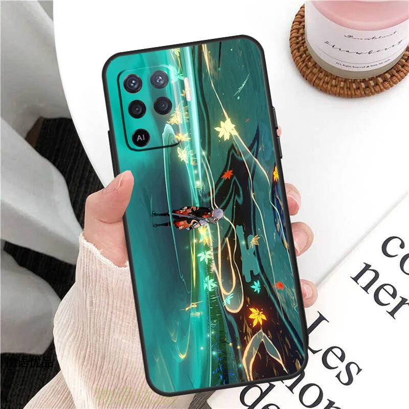 Genshin impacto kaedehara kazuha caso para oppo a18 a74 a57 a17 a77 a38 a58 a78 a98 a54 a94 a80 a60 a40 a96 a76 a16 a15 a5 pro