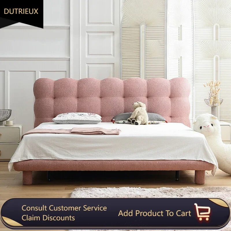 

Elegant Queen Platform Bed Nordic European Pretty Lit Pliable Luxury King Bed Bases Bedroom Sets Cama Matrimonial Home Furniture