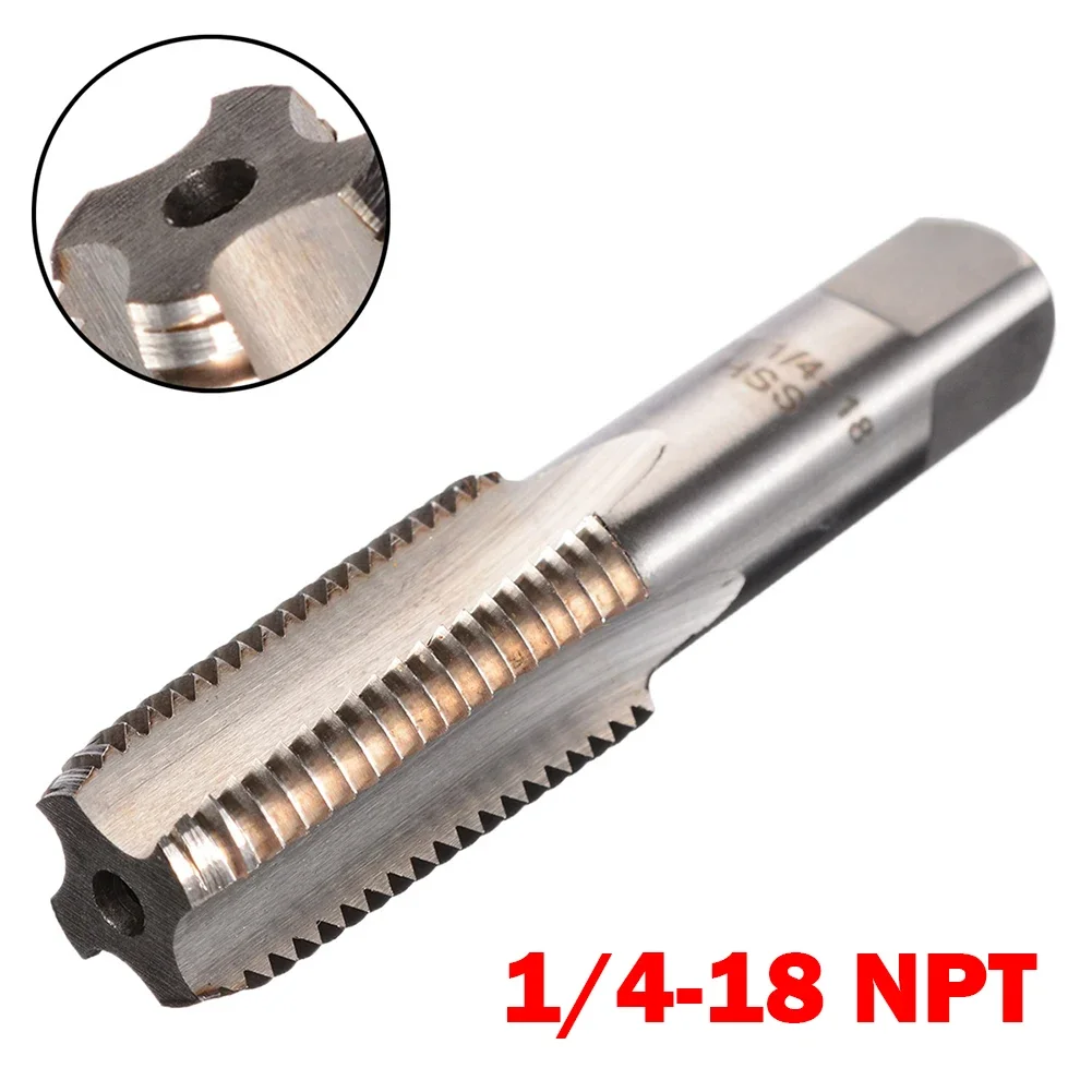 High-Speed-Steel Screw Threaded Tap Hand Tools 1/4"-18 NPT Taper Pipe Tap For Cutting Internal Threads Of Pipes Repair Work Tool