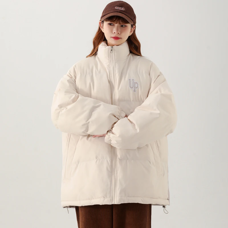 2022 winter new women's down jacket cotton coat coat cotton coat loose thickening warm color matching winter coat coat women