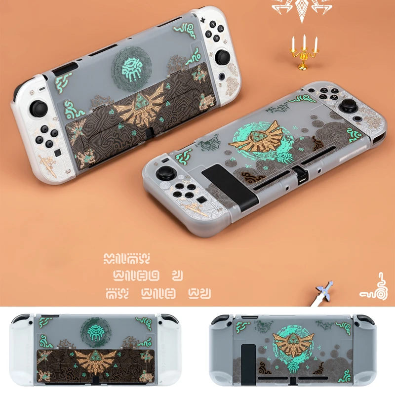 

Matte Transparent Hard Cover Crystal Shell Full Protector For Nintendo Switch/NS Oled Joy-Con Controller Protective Skin Case