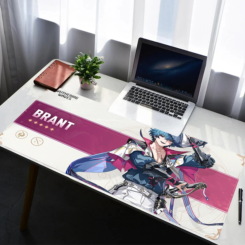Mouse Pad Laptop Rubber Extended Desktop Mat Computer Gamer HD Mousepad PC Gaming Accessories Wuthering Waves Brant Keyboard Pad