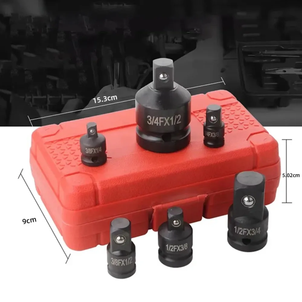 Impact Socket Adapter Reducer Set 1/2 3/8 1/4 inch Use Wrenches Drills in Auto and Impact Driver Construction Work