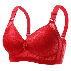 Large-size Thin Women's Underwired Comfortable Breathable Lingerie Gathered In An Adjustable Bra Underwear Seamless Bra Women
