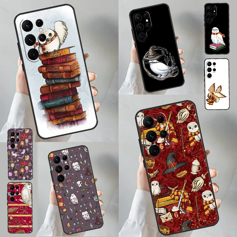 Cartoon Owl Collage Cover For Samsung Galaxy S20 FE S21 S22 S23 Ultra Note 20 S8 S9 S10 Note 10 Plus Case