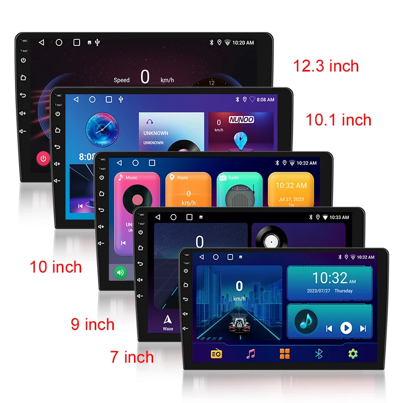 Radio Universal para Auto Android de 9 Pulgadas y 2 Din, Reproductor de DVD para Auto de 7 Pulgadas, Autoestéreo Android 8163