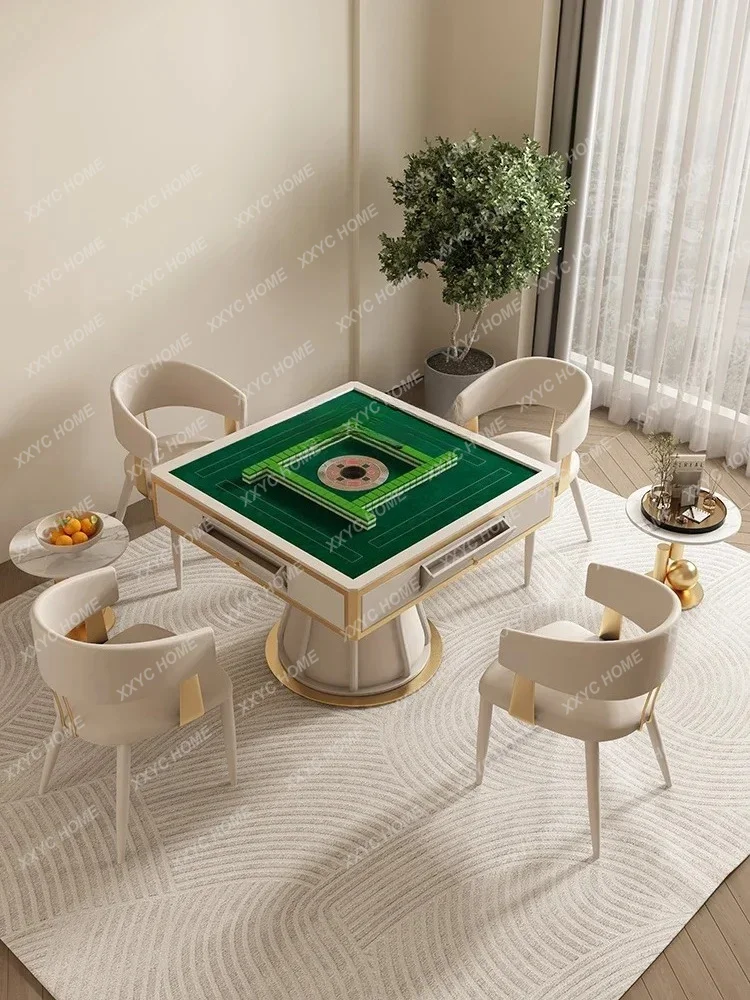 

Fully automatic mahjong table dining table modern simple light luxury silent king multifunctional rock board surface
