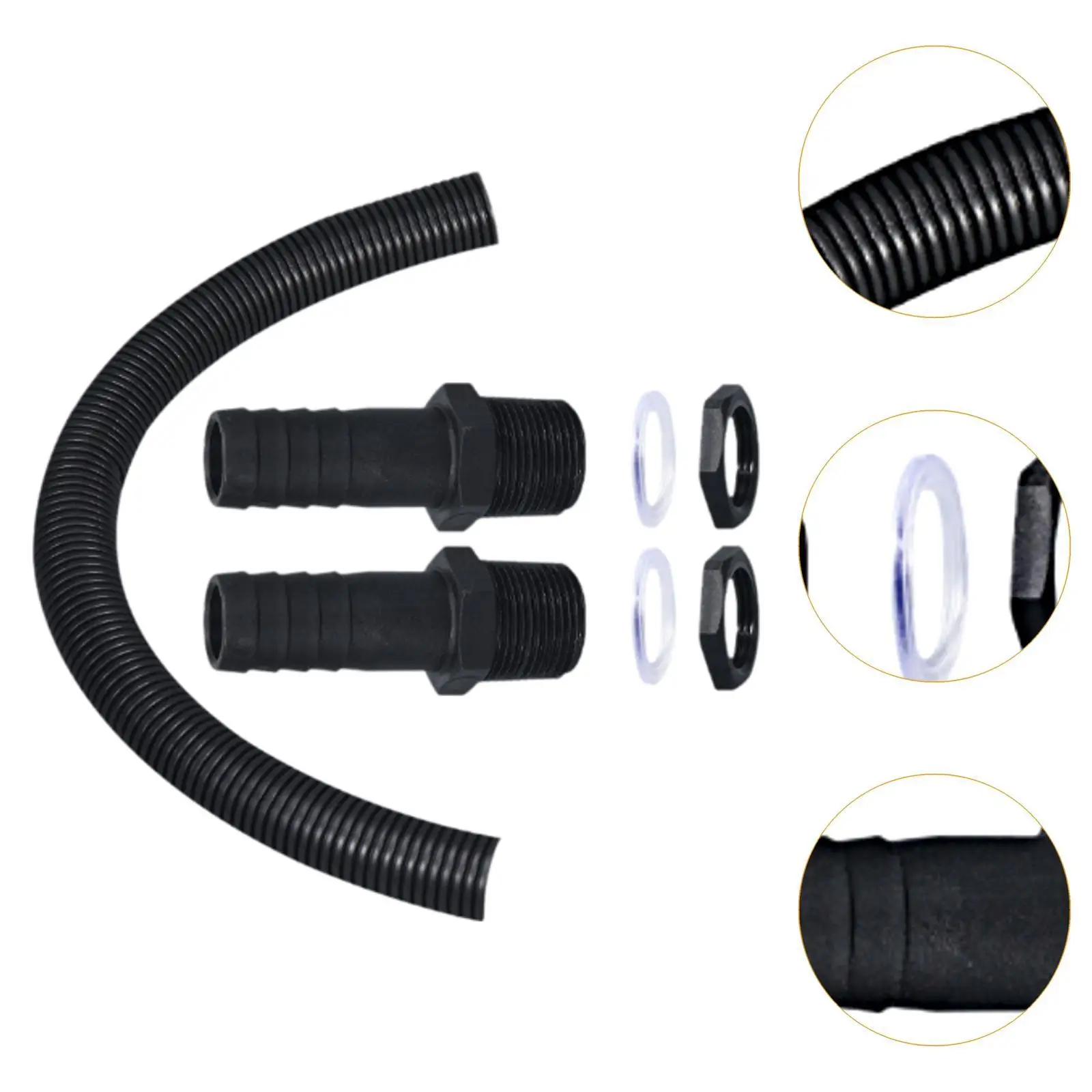 Rain Barrel Connector Kit Water Collection Home Butt Connector Pipe Link Kit