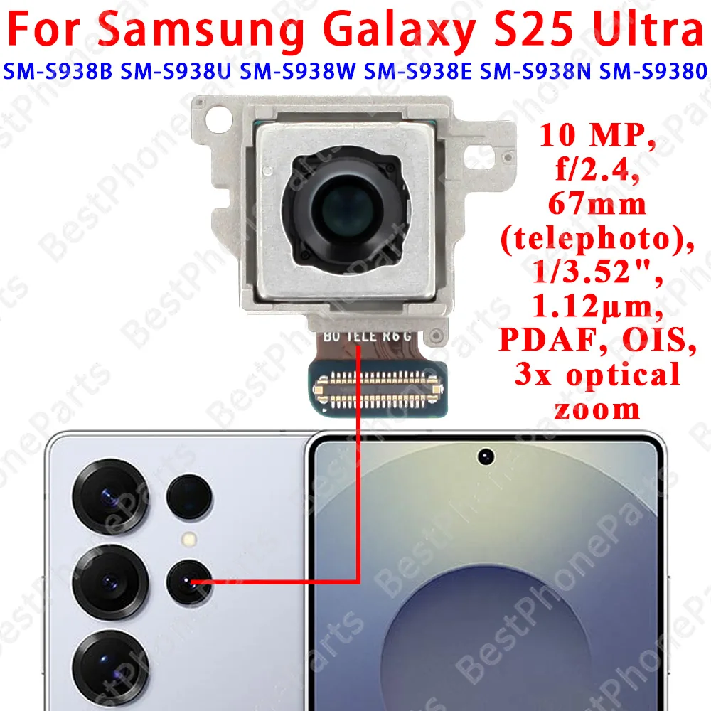 Front and Rear Camera Flex Cable for Samsung Galaxy S25 Ultra SM-S938